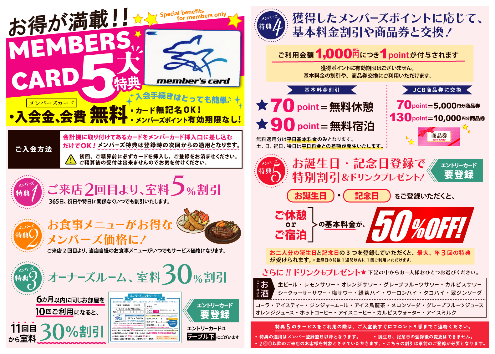 お得が満載 メンバーズカード